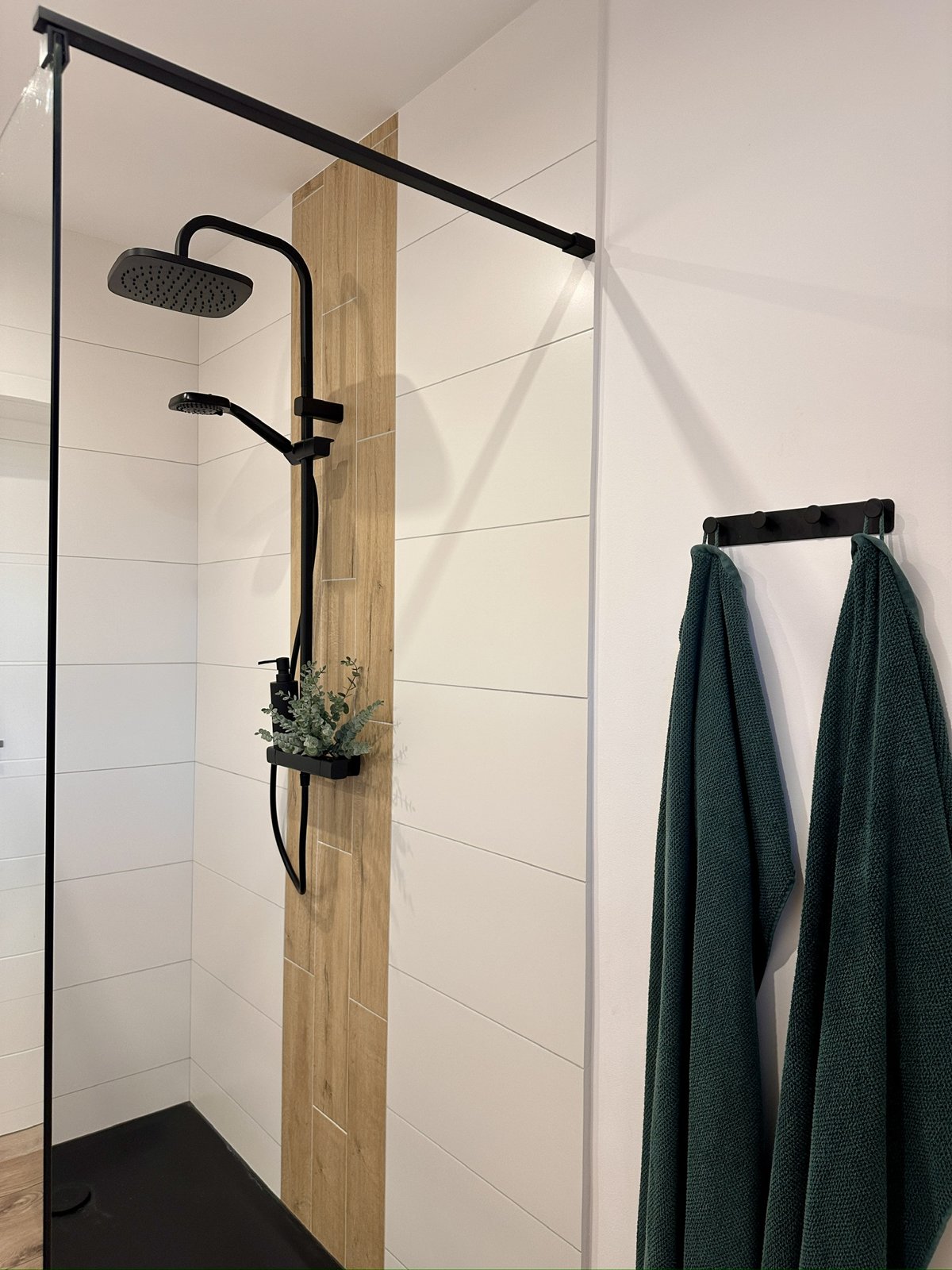 Walk-in-Dusche mit Regenbrause